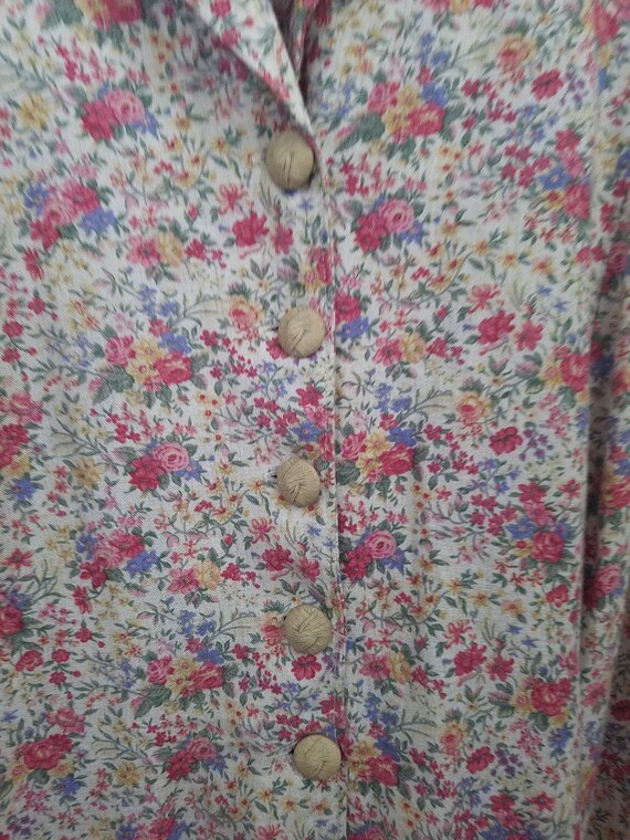 Vintage 70s Floral Tea Dress. Maxi.  Large - 47" … - image 8