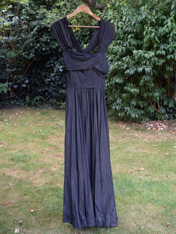 30s Gold Spangled Evening Dress. - image 6