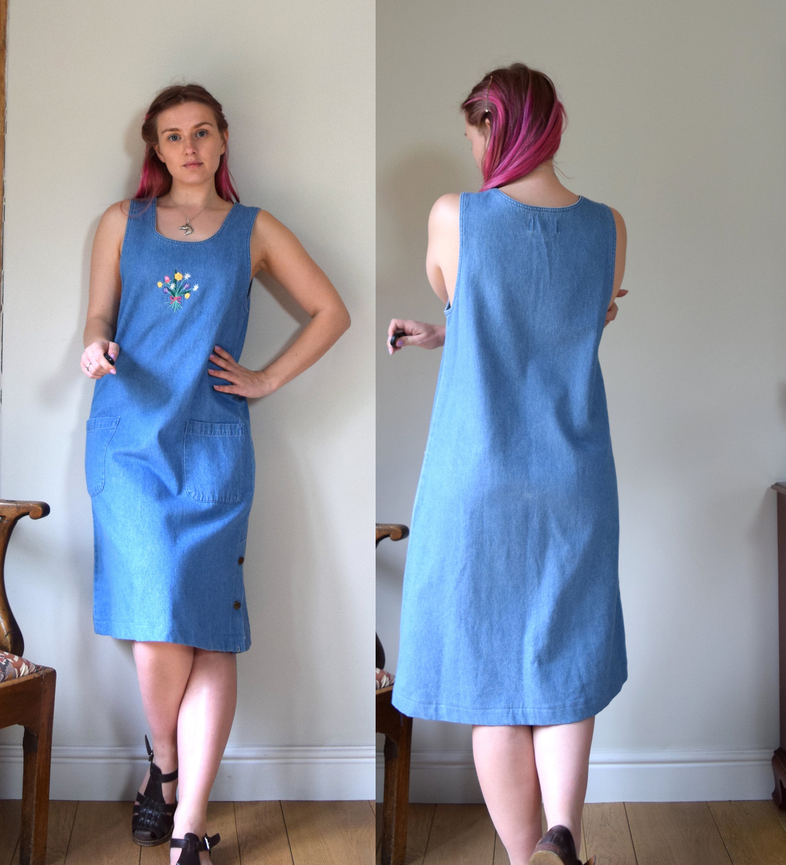 Womens Embroidered Denim Overalls - Etsy