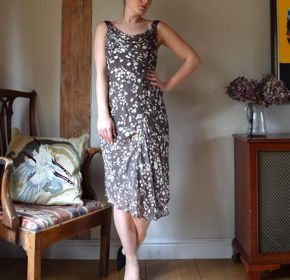 2000s silk dress 2000s Jeweled Silk Dress – Justin Reed main image 0