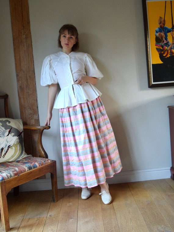 Striped skirt pastel cheap