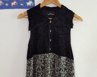 Vintage 90s Comme Des Garcons Tricot Crushed Velvet Devore Dress