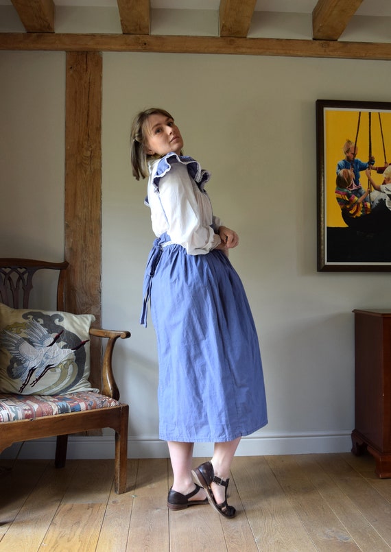 Rare 70s Laura Ashley Pinafore Dress. Small - 28"… - image 3