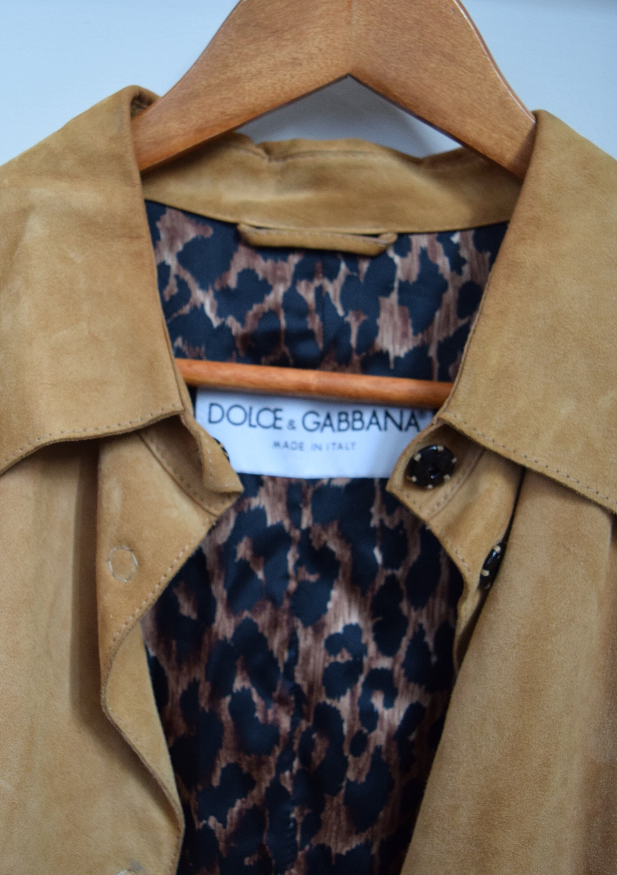 Dolce and Gabbana Suede Coat. Size 14. Vintage Y2k, 2000s 