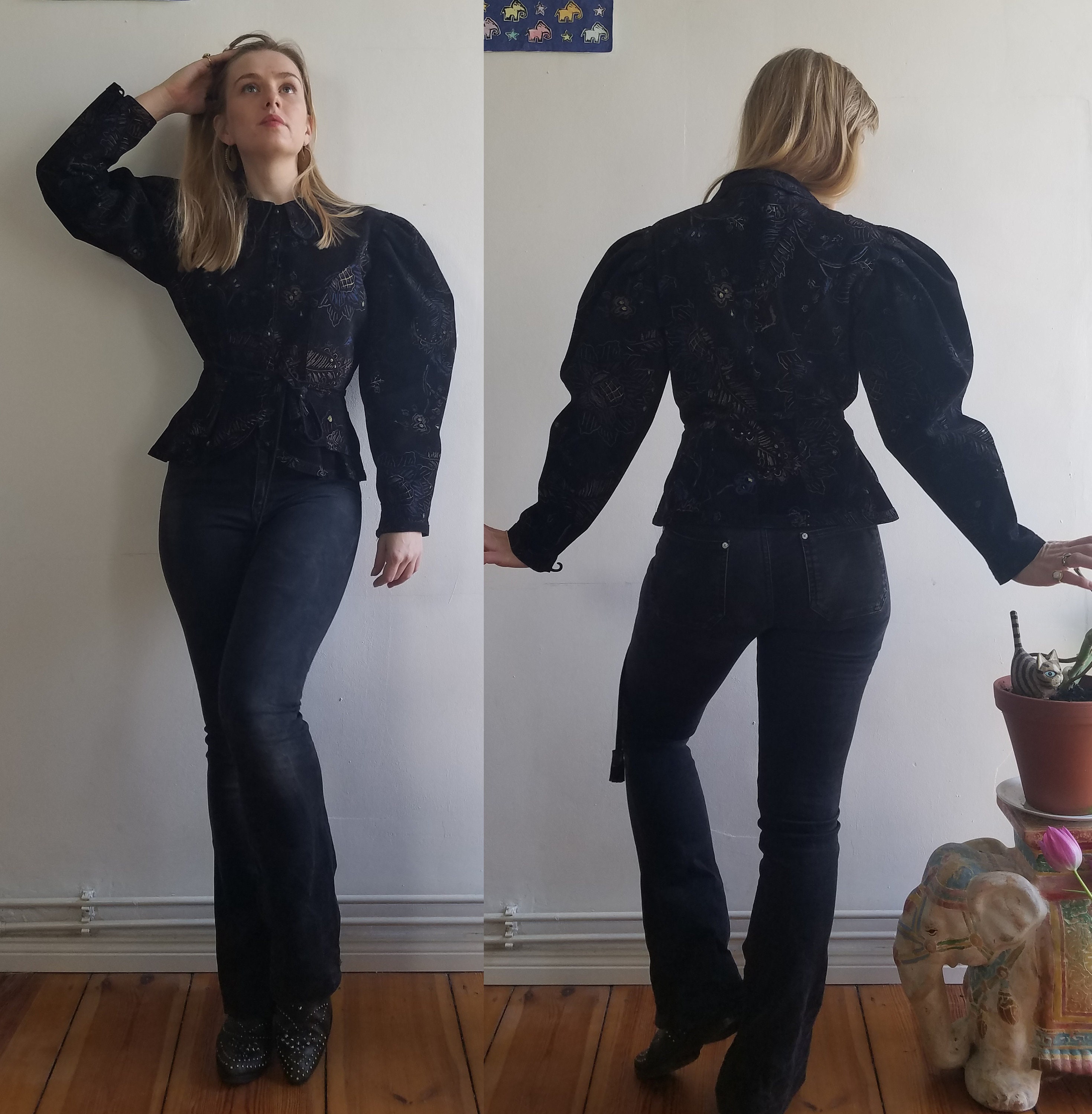Jean Muir Painted Suede Jacket 