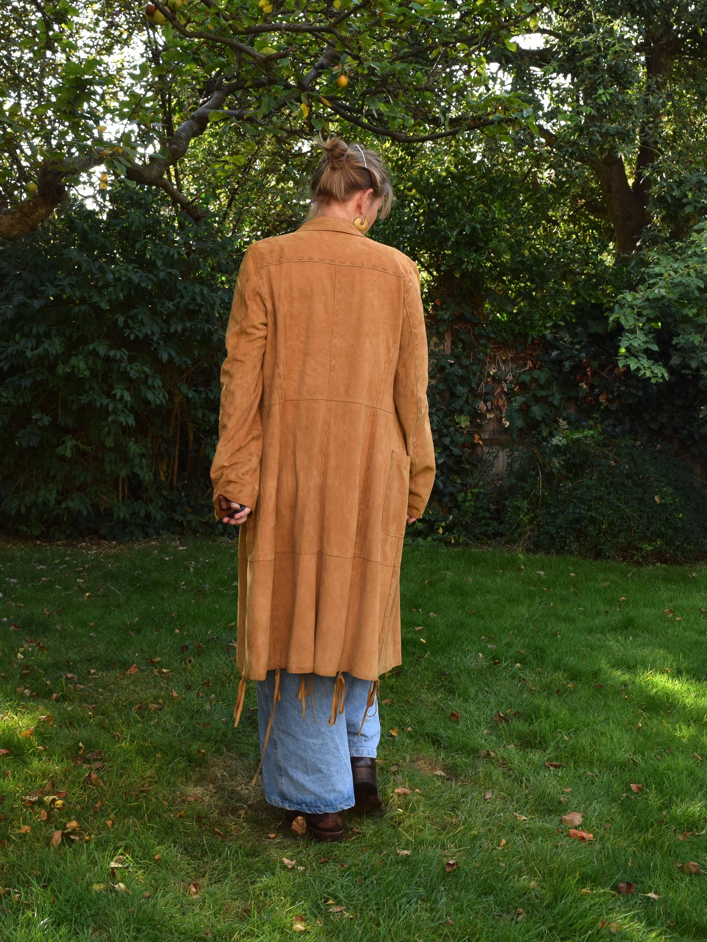 Dolce and Gabbana Suede Coat. Size 14. Vintage Y2k, 2000s
