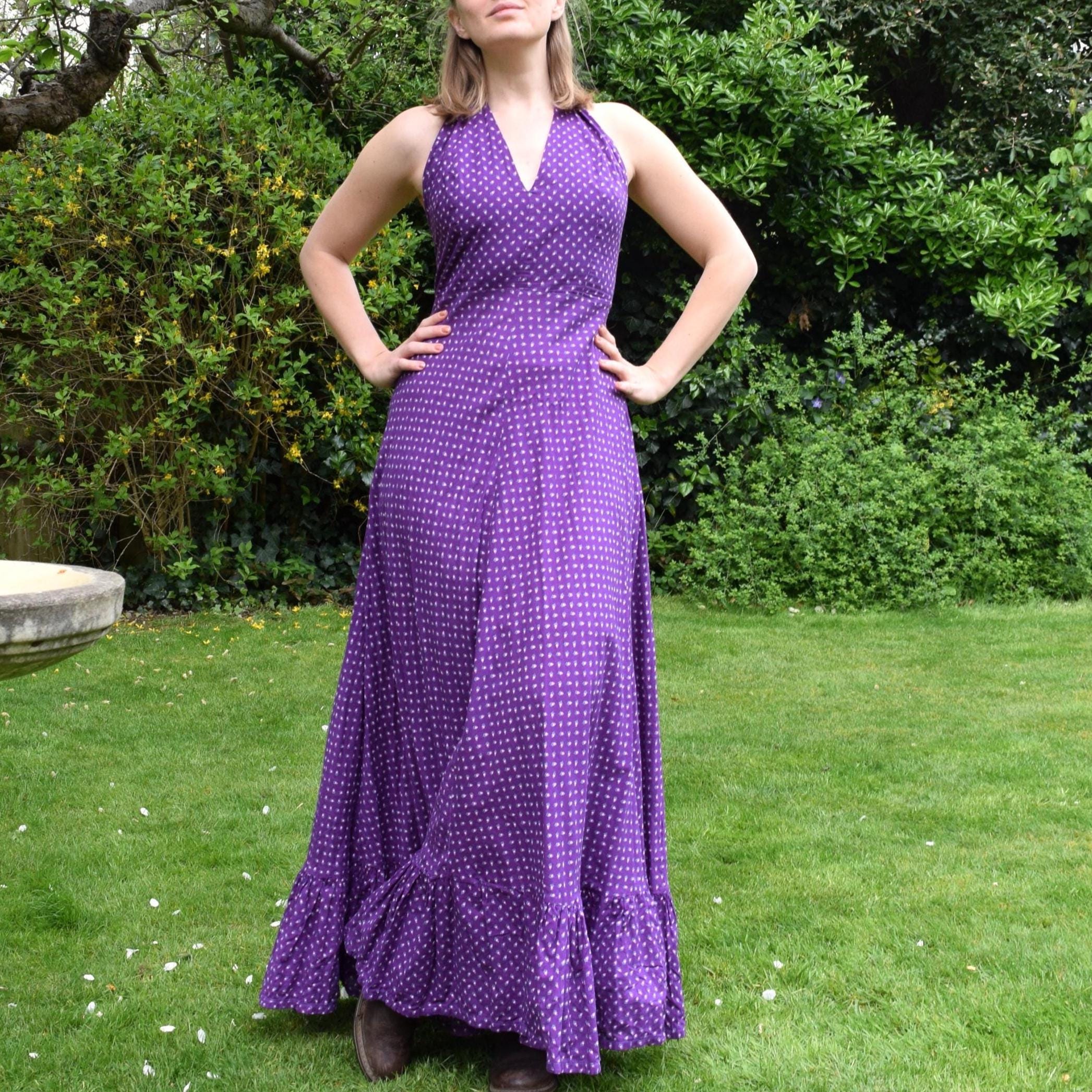 Olszewski The Dress Surprise 限定数3250 レア RARE 70s Laura Ashley Halterneck Low Back Dress. 29