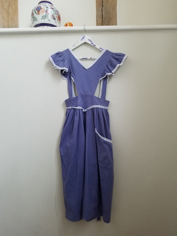 Rare 70s Laura Ashley Pinafore Dress. Small - 28"… - image 5