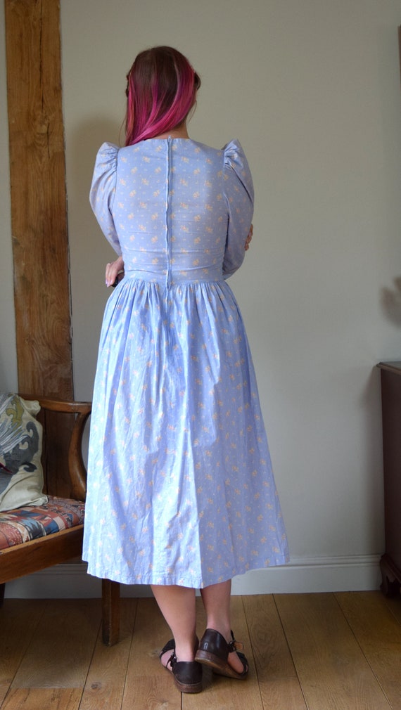 80s Laura Ashley Puff Sleeve Dress. UK size 10 / … - image 3