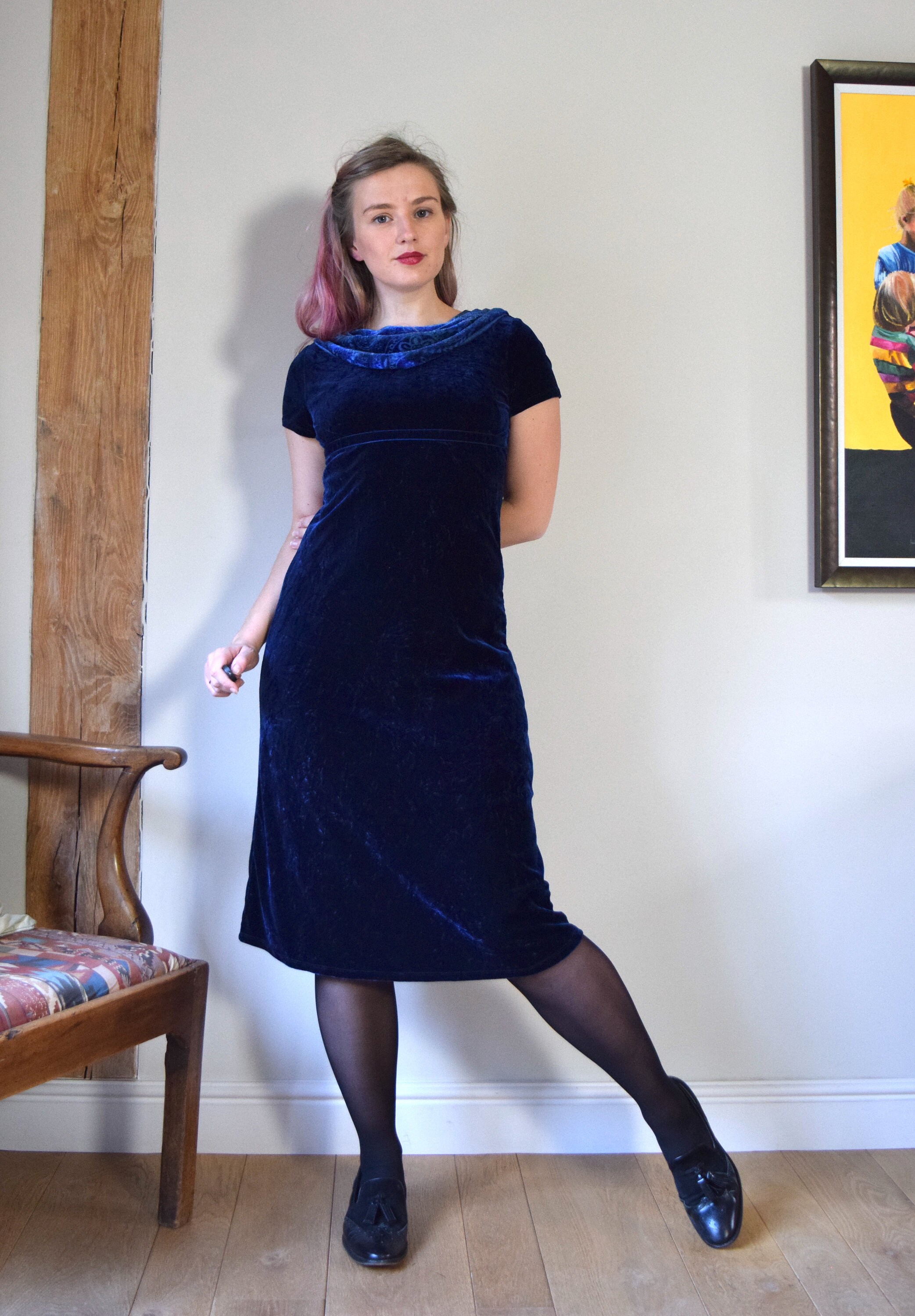 navy blue crushed velvet dress Crush On You Velvet Mini Dress - Navy