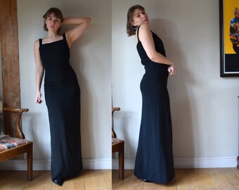 Vintage Valentino Black ニットロングケープマント