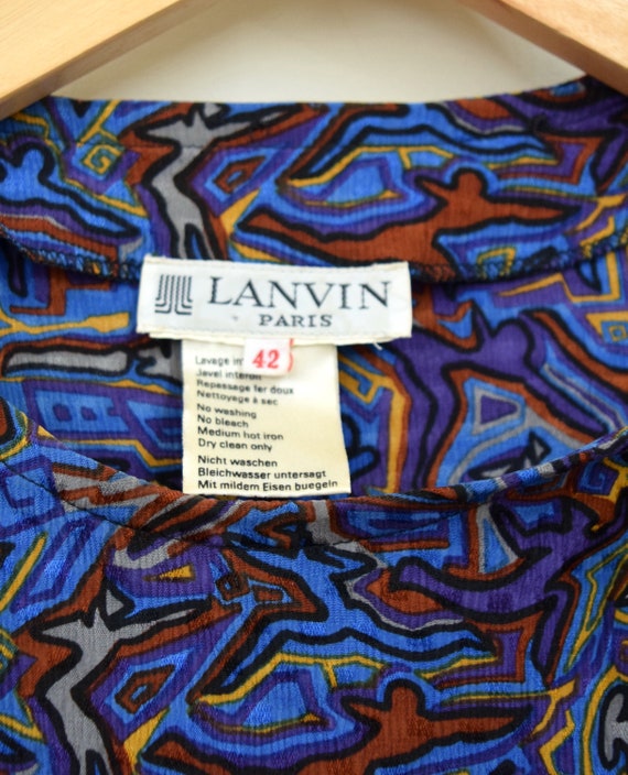 Vintage 70s Lanvin Blouse. Size Medium - Large. P… - image 6