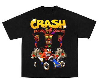 Bandicoot jeu vidéo rétro vintage des années 90 t-shirt adulte unisexe nouveau noir