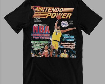 Kobe Bryant Basketball rétro jeu vidéo graphique sport vintage des années 90 chemise unisexe adulte noir