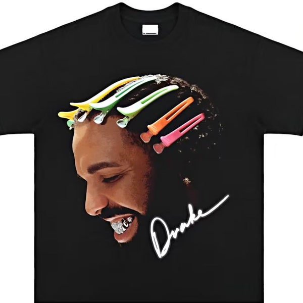 Drake For All The Dogs Signature Black New Rap T Shirt New Big Head Graphic Black