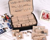 Personalized LARGE Jewelry Case Vegan Leather Necklace Organizer box ring Storage Bridesmaid Gift For Her