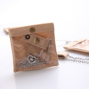 Wallet On Chain With Pouches - Brown leather mini-bag
