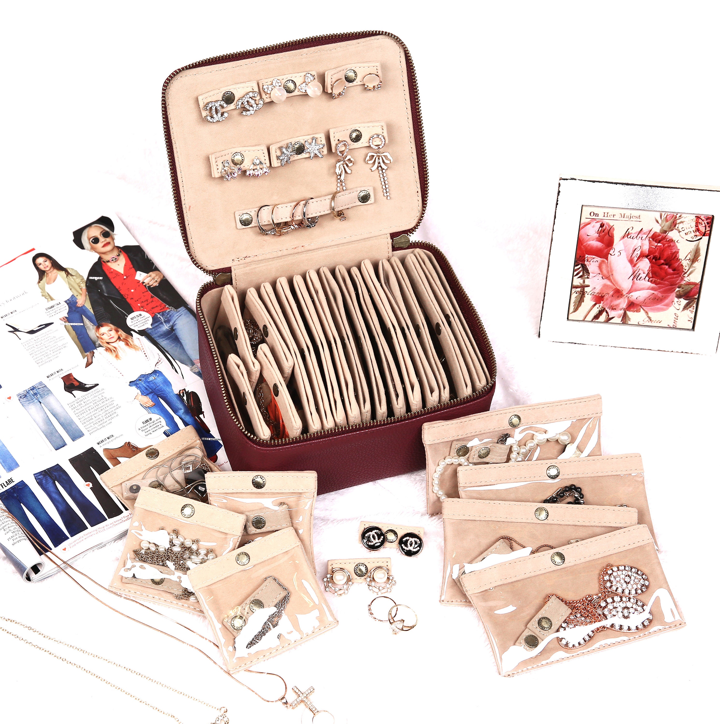 vegan leather jewelry case