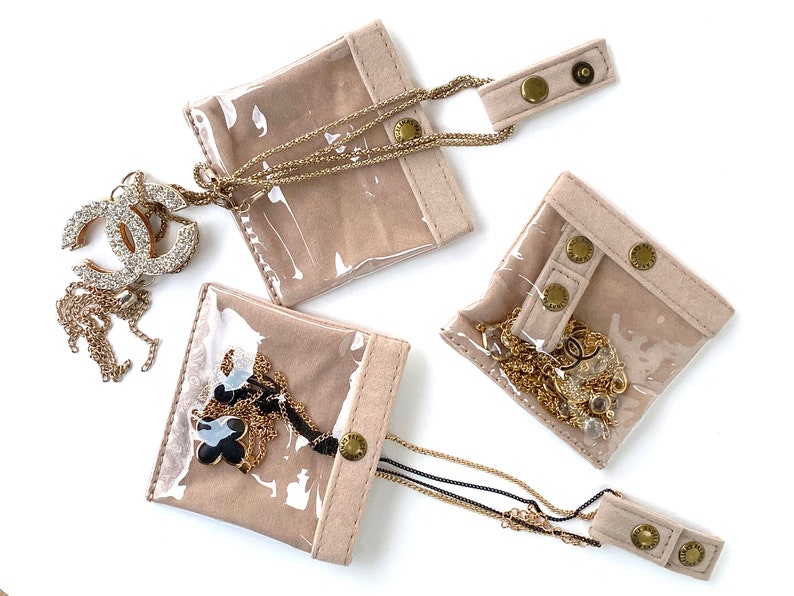 Small Size Jewelry Pouches & Bar 6 PCS Set Snap With Necklace Etsy