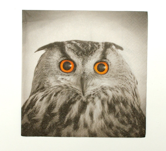 Napkins deer and owl 20 piece of tissue paper 33x33 cm