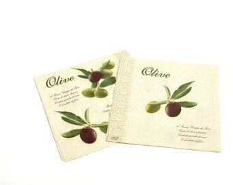 Decoupage napkin Olive - 2 pcs | Paper Napkin | Tissue Napkins | Decoupagepaper | Napkins for Decoupage | Collage Paper | Fruit Napkins #03
