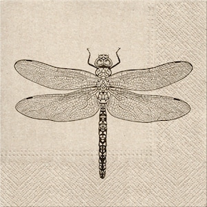 2 Decoupage Napkins Dragonfly | Paper Napkin | Tissue Napkin | Paper Serviette | Napkins for Decoupage | Vintage napkins | Decou Paper #m025