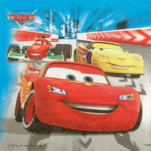 2 pcs Decoupage napkin 33x33cm, 2-ply, Paper Napkin, Tissue Napkin, Decoupage, Scrapbooking, Disney Cars Napkin C02