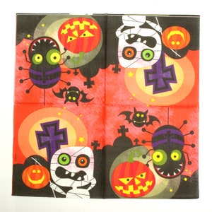 2 Decoupage napkins 33x33cm Paper Napkins Tissue Napkin Decoupage napkins Napkins for decoupage Scary halloween decorations 019 image 4