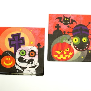 2 Servietten Servietten 33x33cm | Servietten Papier | Gewebe-Serviette | Decoupage Servietten | Servietten für Serviettentechnik | Gruselige Halloween-Dekorationen #019