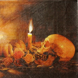 2 pcs Decoupage napkins 33x33cm | Paper Napkins | Tissue Napkin | Decoupage napkins | Halloween decorations | Skull napkins #029
