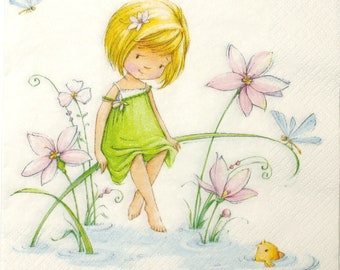 4 Señuelo Servilletas Princesa, 2-ply, Servilleta de Papel, Servilleta de Tejido, Decoupage, Scrapbooking, Servilleta de Cumpleaños para Niños #dr02