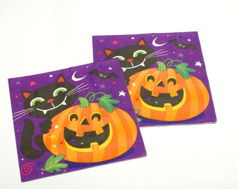 2 Decoupage napkins 33x33cm | Paper Napkins | Tissue Napkin | Decoupage napkins | Napkins for decoupage | Scary halloween decorations  #017
