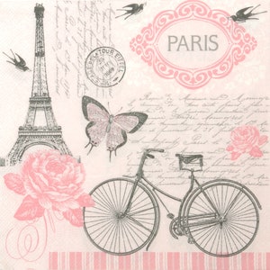 2 Decoupage Napkins Paris ? Servilleta de papel ? Servilleta de tejido ? Servilleta de papel ? Servilletas para Decoupage ? Servilletas de la vendimia #p10 de papel Decoupage