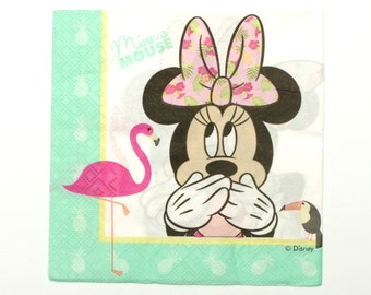 2 Servilletas de desacoplamiento Minnie Mouse / Servilletas de papel / Servilletas de tejido / Servilletas para Servilletas Decoupage / Decoupage para Little Princess #BMM05