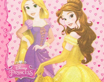 2 pcs Decoupage napkin 33x33cm, 2-ply, Paper Napkin, Tissue Napkin, Decoupage, Scrapbooking, Disney Princess Napkin P01