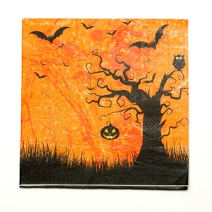 2 Servietten 33x33cm | Papierservietten | Gewebe Servietten| Decoupage Servietten | Servietten für Servietten | Gruselige Halloween-Dekorationen #022