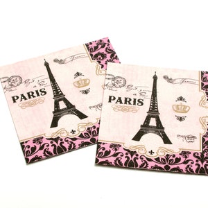 2 Decoupage Napkins París / Paper Napkin / Tissue Napkin / Paper Serviette / Napkins for Decoupage / Vintage napkins / Decoupage Paper #p02