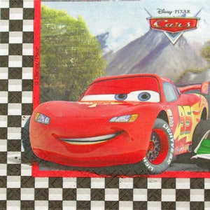 2 pcs Decoupage napkin 33x33cm, 2-ply, Paper Napkin, Tissue Napkin, Decoupage, Scrapbooking, Disney Cars Napkin C01