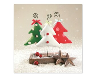 クリスマスツリー デコパージュ用ペーパーナプキン 4枚セット 冬用