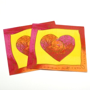 2 Decoupage napkins heart | Paper Napkins | Tissue Napkins | Lunch Servietten | Napkins for Decoupage | Heart Napkins | Lunch napkins #s01