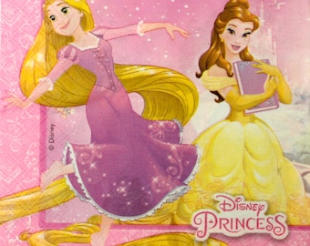 2 Servilletas Decoupage / Paper Napkins / Tissue Napkins / Lunch Servietten / Napkins Decoupage / Decoupage Napkins / Disney Princess Napkin P03