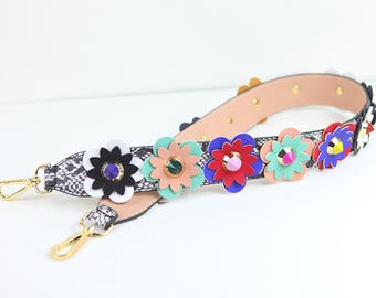 flower purse strap