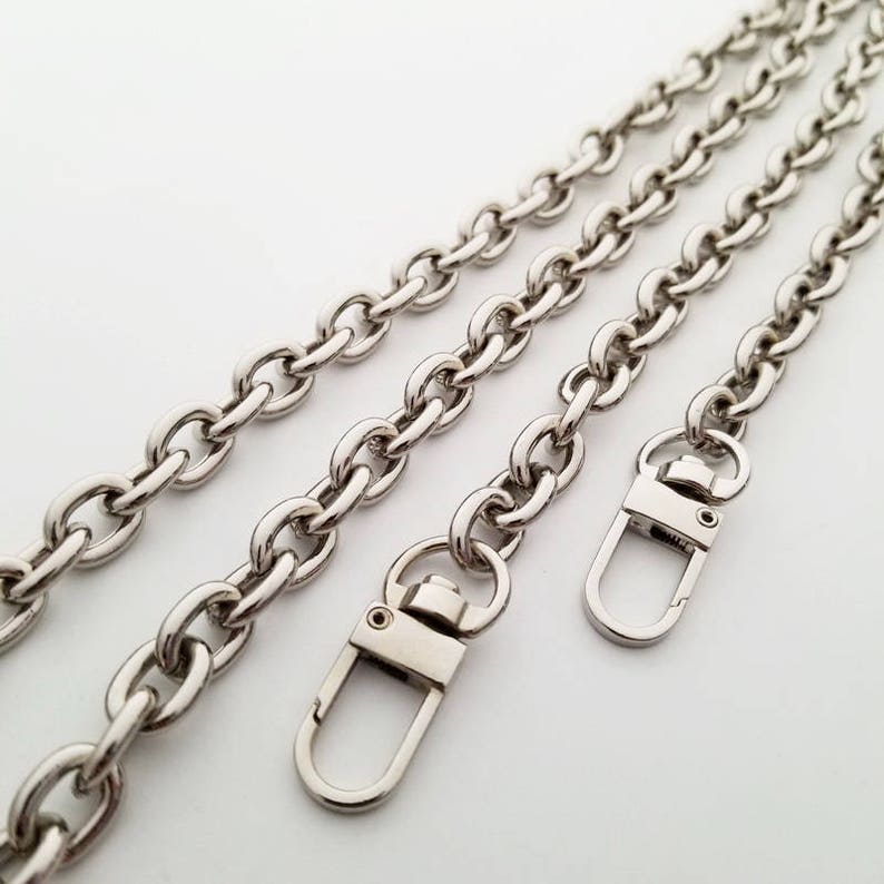 silver chain purse strap