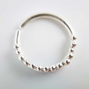 Recycled Sterling Silver Conch Hoop Earring: Dainty Piercing Jewelry