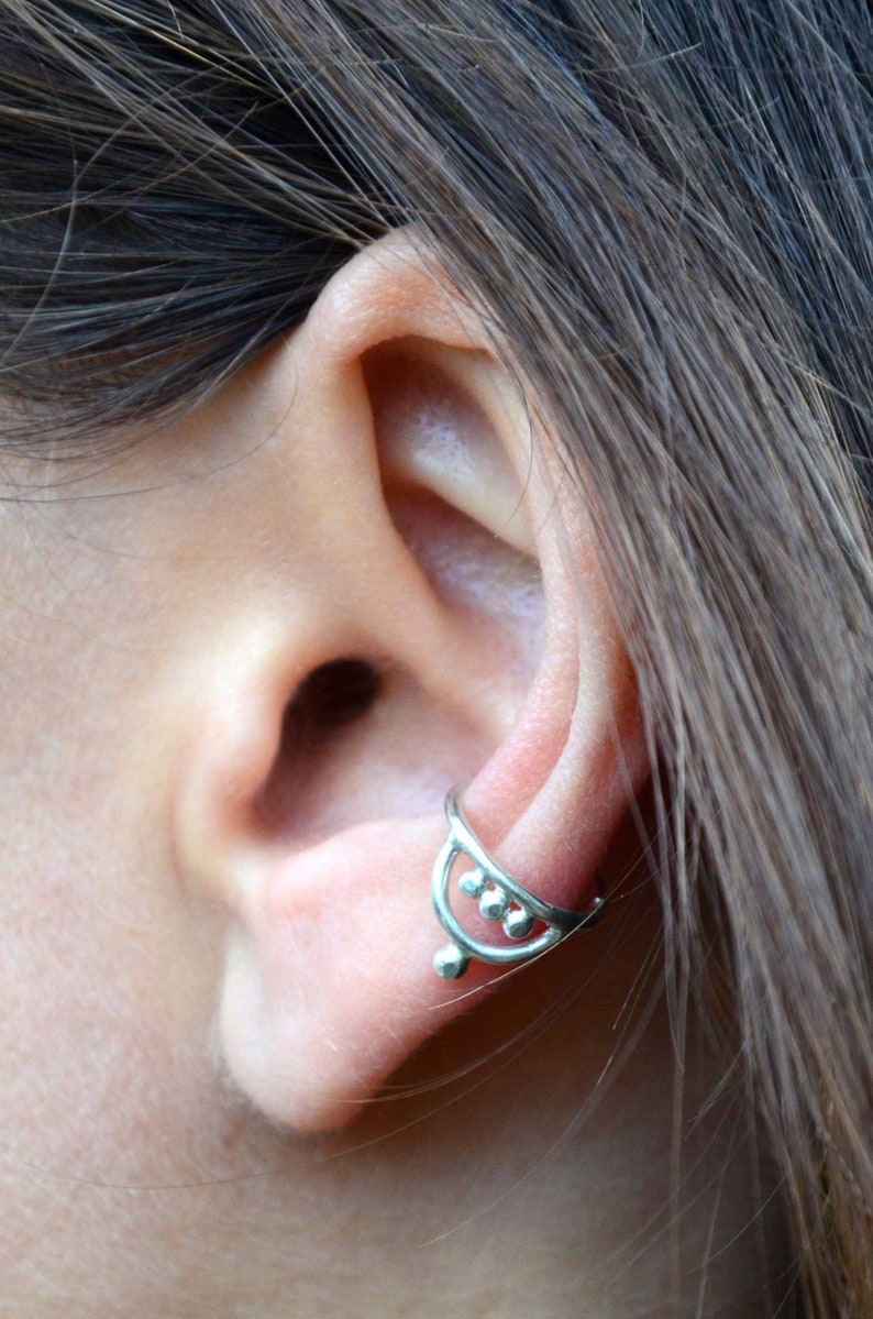 Decorative sterling silver conch hoop conch piercing conch Etsy