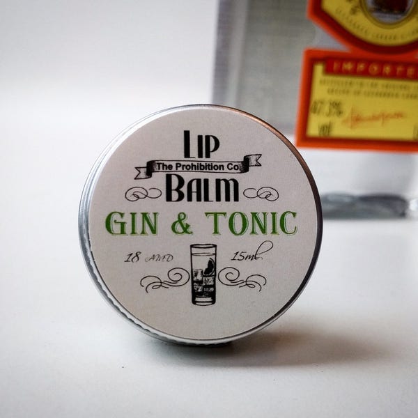 Gin & Tonic lippenbalsem, lipreparatie van Half Ounce Co. Moederdagcadeau!