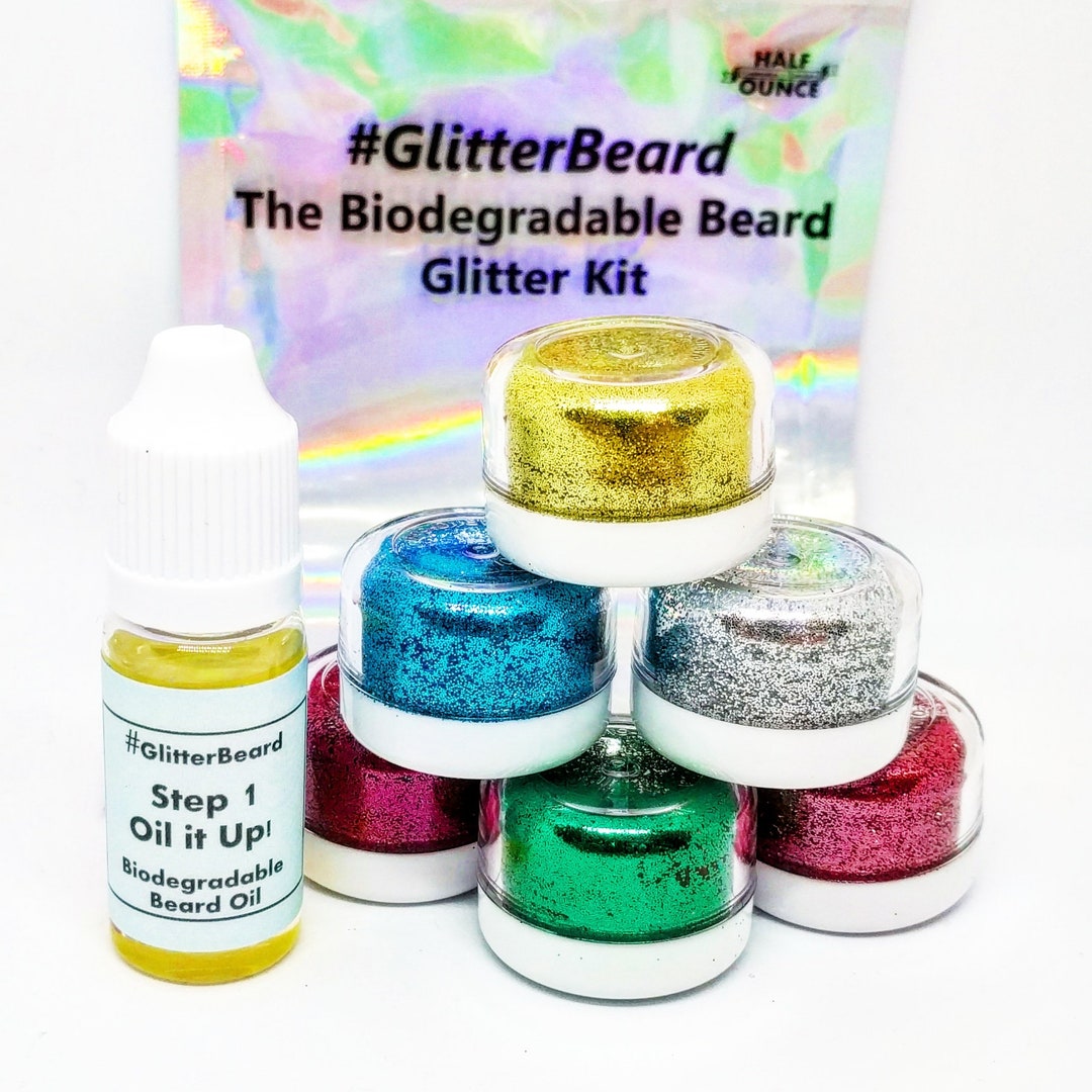 Biodegradable Beard Glitter Kit 6 Colour Set glitterbeard - Etsy