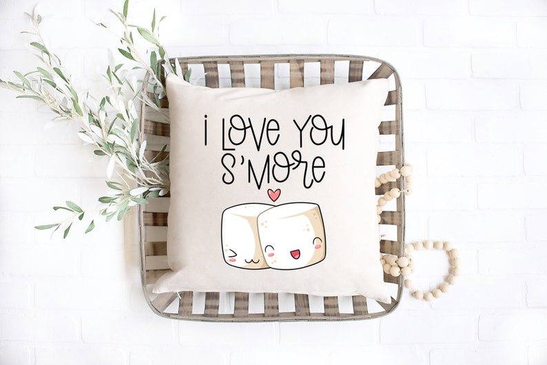I Love You S'more Pillow Cover S'mores Pillow Love Etsy