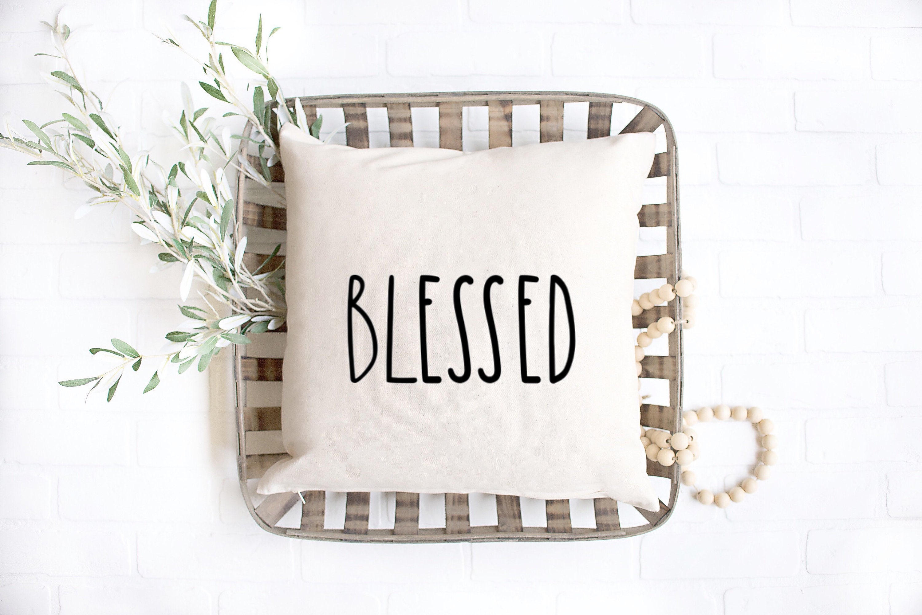 rae dunn blessed pillow