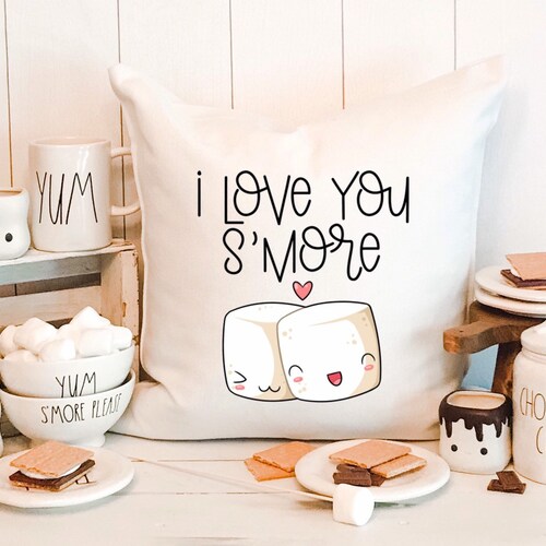 I Love You S'more Pillow Cover S'mores Pillow Love Etsy